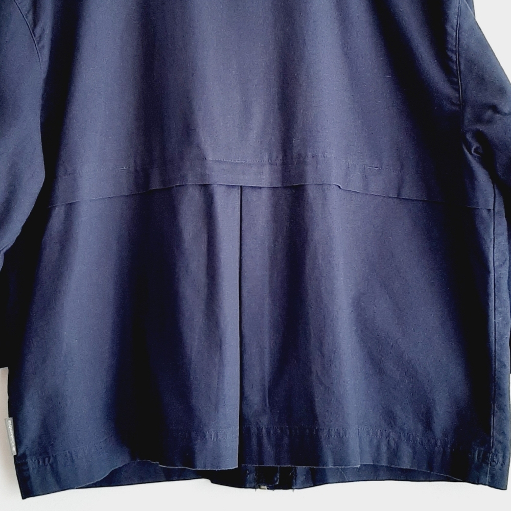 COLUMBIA 100% Organic Cotton Canvas Utility Jacket Zip-Up Navy Blue Women's Sz M - Picture 10 of 14